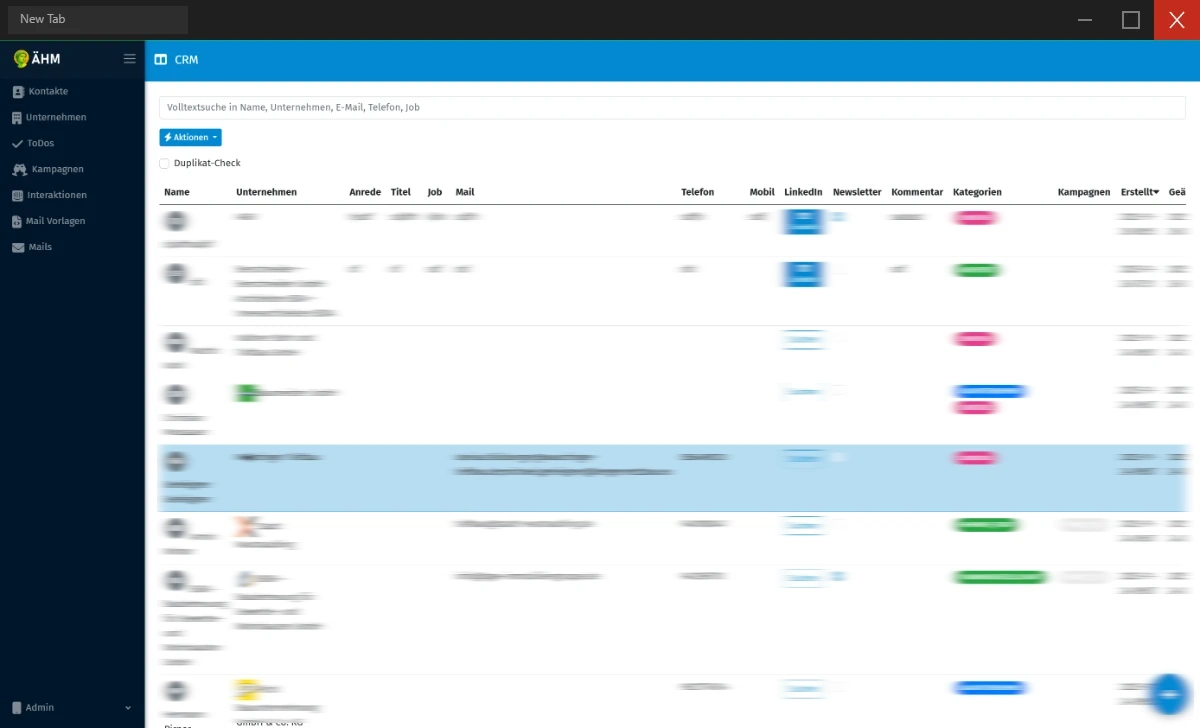 Beispiel einer maßgeschneiderten CRM-Lösung
